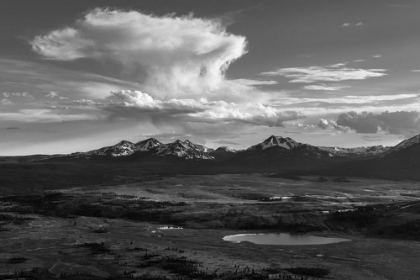 Picture of SWAN LAKE FROM BUNSEN PEAK SUMMIT, YELLOWSTONE NATIONAL PARK