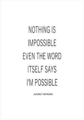 Picture of NOTHING IS IMPOSSIBLE