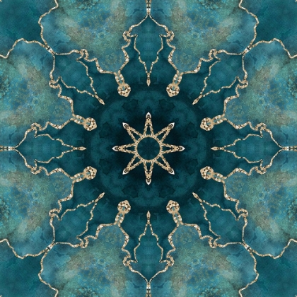 Picture of GOLD TEAL TILE I