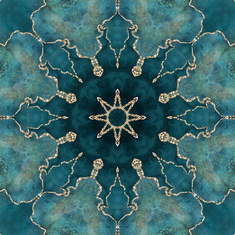 Picture of GOLD TEAL TILE I