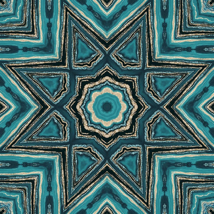 Picture of GOLD TEAL TILE II