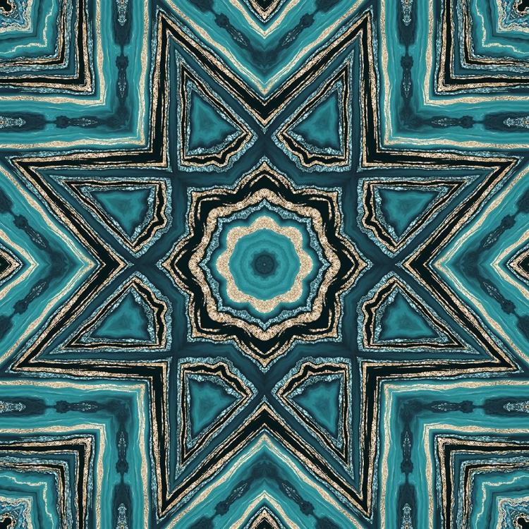Picture of GOLD TEAL TILE II