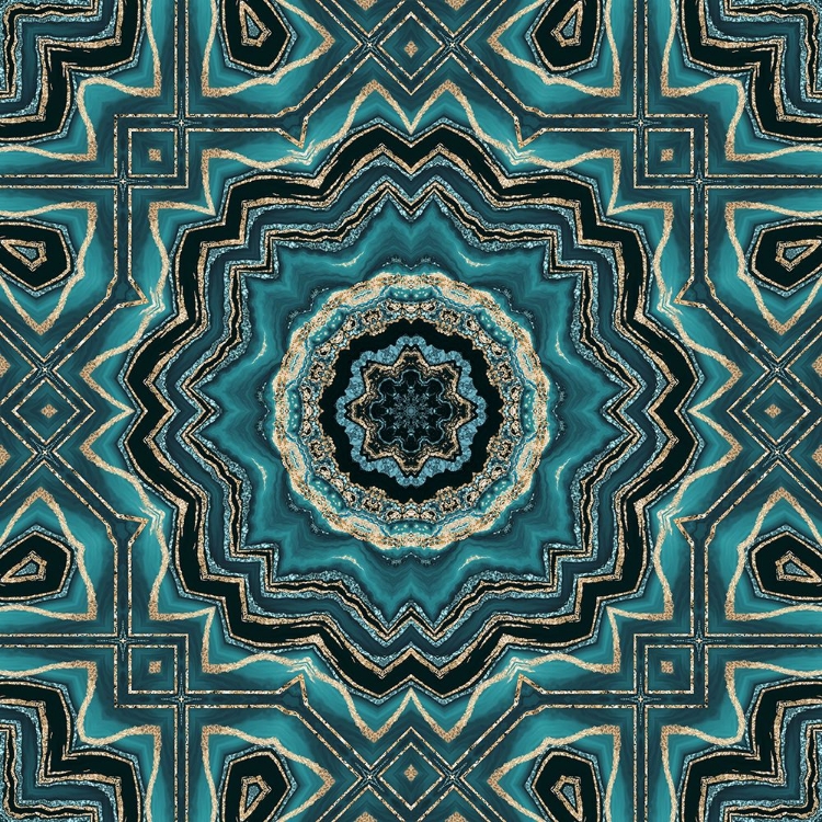 Picture of GOLD TEAL TILE III