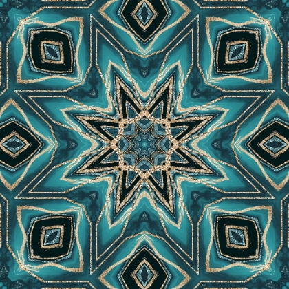 Picture of GOLD TEAL TILE IV