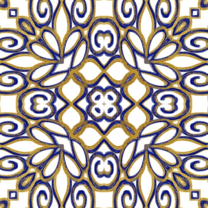 Picture of GOLD BLUE VINTAGE TILE II