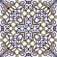 Picture of GOLD BLUE VINTAGE TILE III