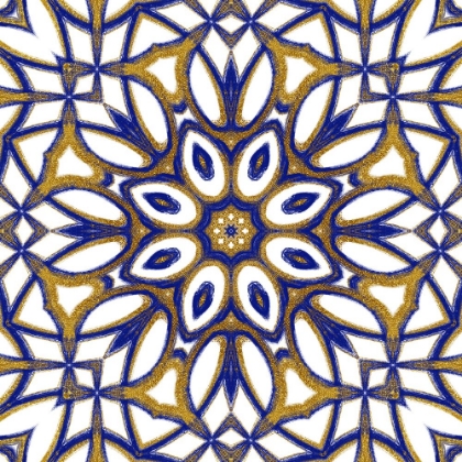 Picture of GOLD BLUE VINTAGE TILE IV