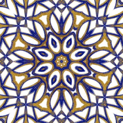 Picture of GOLD BLUE VINTAGE TILE IV