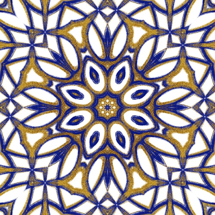 Picture of GOLD BLUE VINTAGE TILE IV