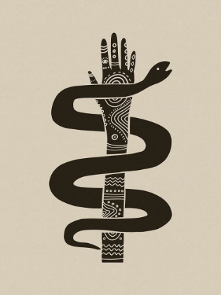Picture of HAND SNAKE TRIBAL BLOCK PRINT