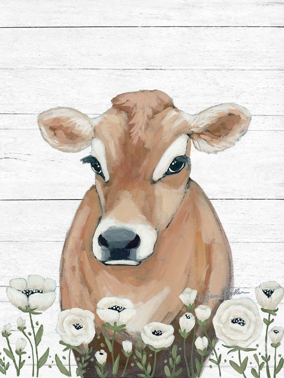 Picture of COW WITH FLOWERS