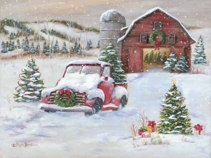 Picture of SNOWY CHRISTMAS FARM    