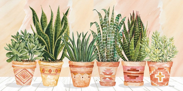 Picture of AZTEC POTTED PLANTS IN A ROW