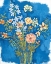 Picture of FLOWERS ON BLUE