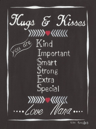 Picture of CHALKBOARD HUGS AND KISSES