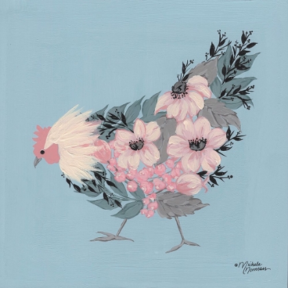 Picture of BLUE FLORAL HEN