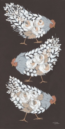 Picture of NEUTRAL FLORAL HENS