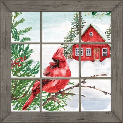 Picture of CARDINAL IN THE WINDOW