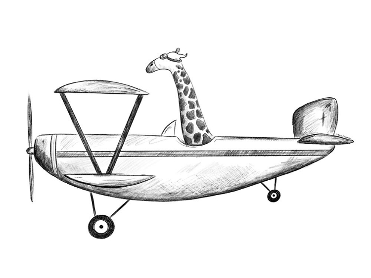 Picture of GIRAFFE IN A PLANE