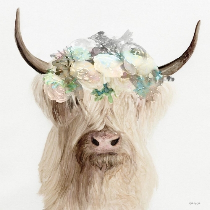 Picture of FLORAL HIGHLAND COW   