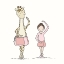 Picture of GIRL AND GIRAFFE BALLERINA