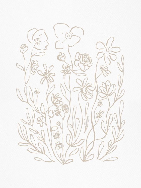 Picture of INKY FLORAL NEUTRAL