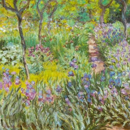 Picture of ARTISTS GARDEN AT GIVERNY-IRISES 1900