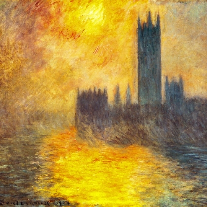 Picture of HOUSES OF PARLIAMENT AT SUNSET 1904