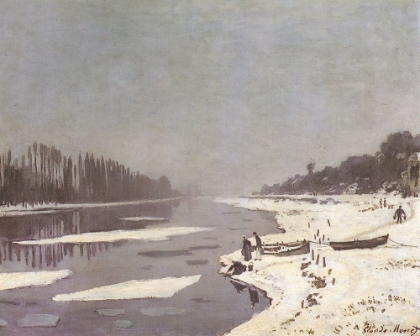 Picture of ICE ON THE SEINE AT BOUGIVAL 1868