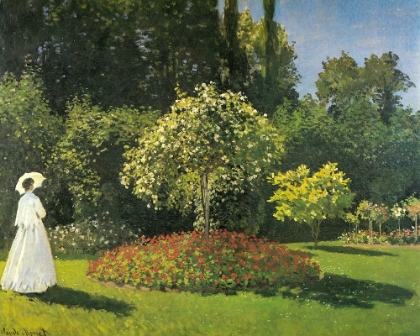 Picture of JEANNE-MARGUERITE LECADRE IN GARDEN 1866