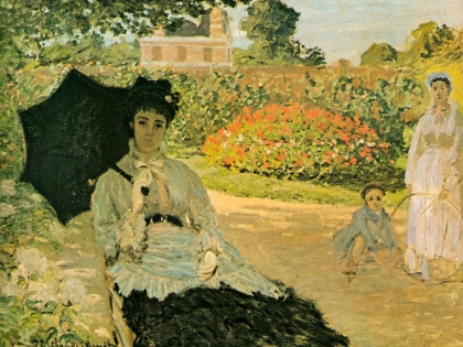 Picture of MONETS FAMILY IN GARDEN 1873