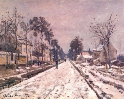 Picture of ROAD TO LOUVECIENNES IN SNOW 1869