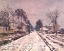 Picture of ROAD TO LOUVECIENNES IN SNOW 1869