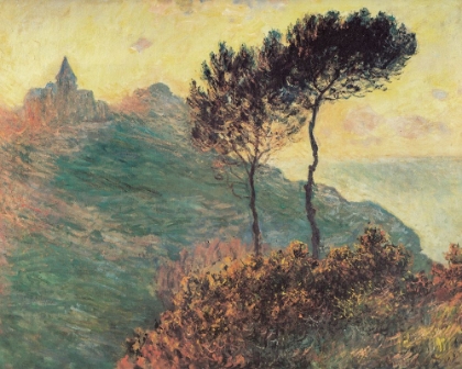 Picture of VARENGEVILLE CHURCH WITH TREES 1882