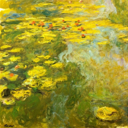 Picture of WATER-LILIES GREEN YELLOW 1920