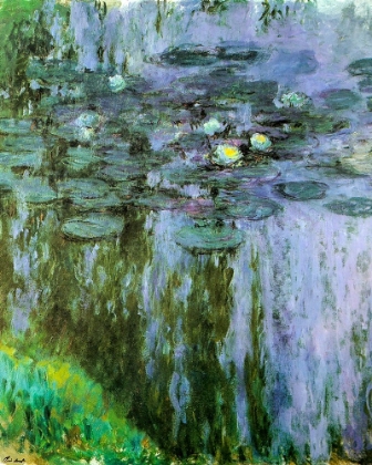 Picture of WATER-LILIES PURPLE-GREEN 1909
