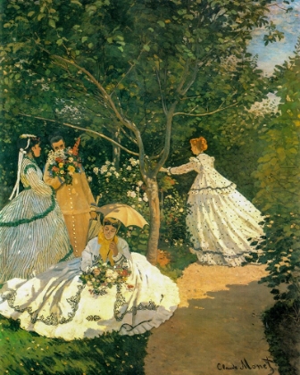 Picture of WOMEN IN THE GARDEN 1866