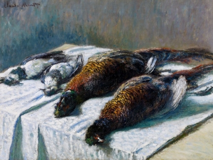 Picture of STILL LIFE WITH PHEASANTS AND PLOVERS 1879