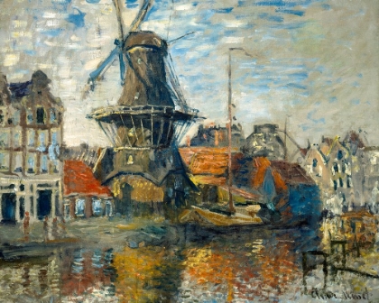 Picture of THE WINDMILL ON THE ONBEKENDE GRACHT-AMSTERDAM 1874