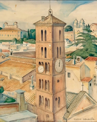 Picture of VIEW OF ROME NEAR THE CHURCH TRINITATI DEI MONTI