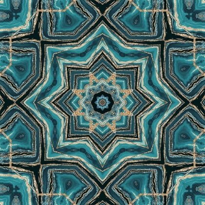 Picture of GOLD TEAL TILE I