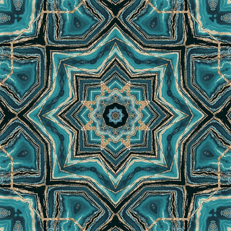 Picture of GOLD TEAL TILE I