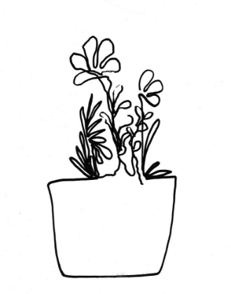 Picture of HAND SKETCH FLOWERPOT I