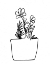 Picture of HAND SKETCH FLOWERPOT I