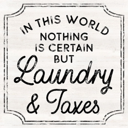 Picture of LAUNDRY ART III-LAUNDRY AND TAXES
