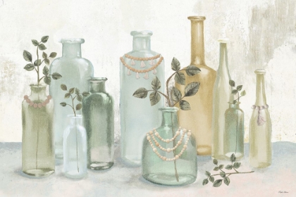 Picture of GLASS BOTTLES WITH TASSELS