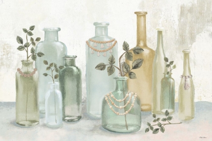 Picture of GLASS BOTTLES WITH TASSELS