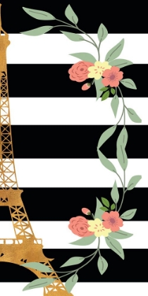 Picture of EIFFEL ON STRIPES PANEL II