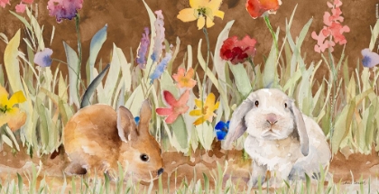 Picture of BUNNIES AMONGST THE WILDFLOWERS