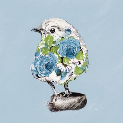 Picture of THE BLUE FLORAL BIRD I